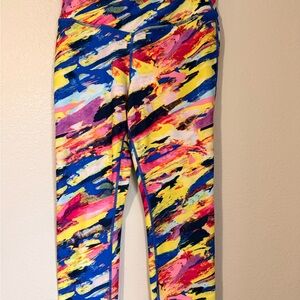 Athletic Works Abstract Multicolor Vibrant Leggings - Size S (4-6) - High Rise
